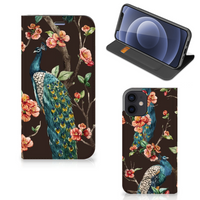 iPhone 12 Mini Hoesje maken Pauw met Bloemen