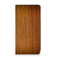 Samsung Galaxy A52 Book Wallet Case Donker Hout - thumbnail