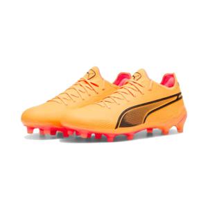 PUMA King Ultimate Gras / Kunstgras Voetbalschoenen (MG) Dames Oranje Zwart Roze