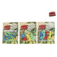 Jungle Expedition Stretch Reptielen 10cm 6 Stuks Op Kaart - thumbnail