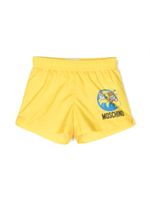 Moschino Kids short de bain à logo imprimé - Jaune