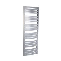 Handdoekradiator Sapho Sidi Gebogen 59.5x166.7 cm 849W Zilver Sapho - thumbnail