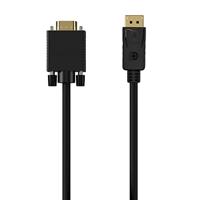 AISENS - A125-0552 - DISPLAYPORT op VGA, DP/M-VGA/M, zwart, 1,0 m