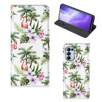 OPPO Find X3 Lite Hoesje maken Flamingo Palms