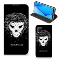 Mobiel BookCase Huawei P40 Lite Skull Hair