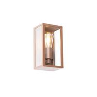 QAZQA - Industrieel Smart wandlamp roestbruin 26 cm IP44 incl. Wifi ST64 - Charlois | Dimmer | Dimbaar | Buitenverlichting - Aluminium Rechthoekig - E27 Geschikt voor LED - Max. 1 x 7 Watt