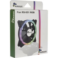 Inter-Tech Argus RS-051 RGB Computer behuizing Ventilator 12 cm Zwart - thumbnail