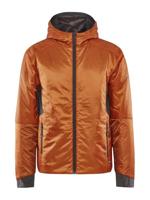 Craft ADV Explore Lichtgewicht herenjas, L, Chestnut, opvouwbare outdoorjas voor heren, PrimaLoft-isolatie, 2 zakken met ritssluiting, capuchon, stretchinzetstukken, wandeljas voor heren
