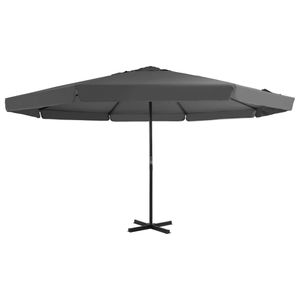 Parasol met aluminium paal 500 cm antraciet