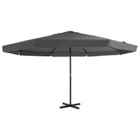 Parasol met aluminium paal 500 cm antraciet