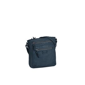 Justified Bags Justified Bags® Carmen - Leren Schoudertas - Crossbody Tas - Top Zip - Leer - Navy Blauw