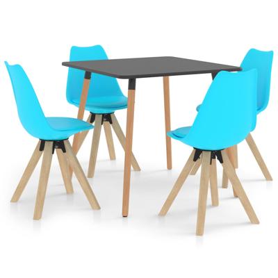vidaXL 5-delige Eethoek blauw