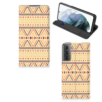 Samsung Galaxy S21 FE Hoesje met Magneet Aztec Yellow - thumbnail