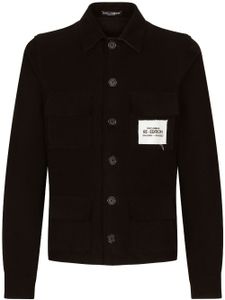 Dolce & Gabbana button-up stretch-cotton shirt - Noir