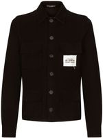 Dolce & Gabbana button-up stretch-cotton shirt - Noir - thumbnail