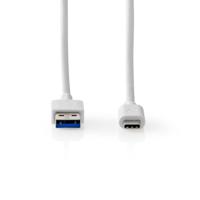 Nedis USB-C naar USB-A kabel - USB3.0 - tot 20V/3A / wit - 1 meter