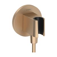 Hansgrohe Fixfit handdouchehouder incl.aansluitbocht Brushed Bronze 26888140 - thumbnail