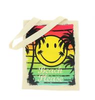 Blueprint Collections shopper Smiley 33x15 cm wit