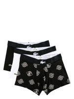 Lacoste monogram-print boxers (pack of three) - Blanc