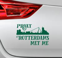 Autosticker tekst praat Rotterdams met me