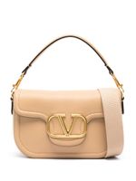 Valentino Garavani sac en cuir à détail Maxi-VLogo - Tons neutres - thumbnail