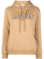 Lanvin hoodie à logo brodé - Marron - thumbnail