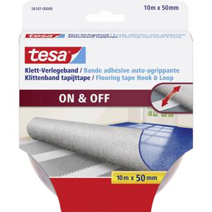 tesa Klittenband voor tapijt Om vast te plakken (l x b) 10 m x 50 mm Wit 1 stuk(s)