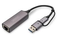 Digitus DN-3028 tussenstuk voor kabels USB-C USB 3.1 RJ-45 Grijs
