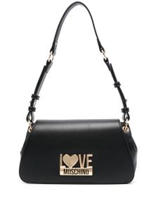 Love Moschino sac porté épaule à plaque logo - Noir