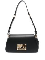 Love Moschino sac porté épaule à plaque logo - Noir - thumbnail