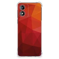 Shockproof Case voor Motorola Moto E13 Polygon Red