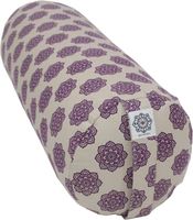 Yoga Bolster Paars Rond Katoen - Mandala Print - 60 x 20 cm - thumbnail