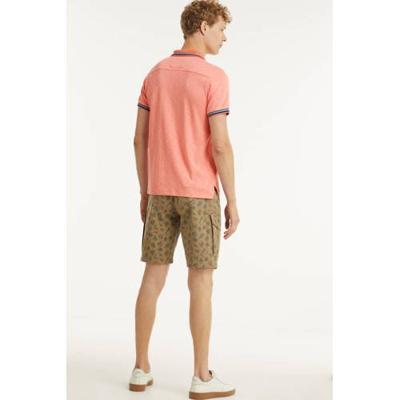 New Zealand Auckland gemêleerde regular fit polo Severn met contrastbies orange pepper New Zealand Auckland gemêleerde regular fit polo Severn met contrastbies orange pepper