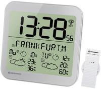 BRESSER MyTime Meteotime LCD weer-wandklok (zilveren)