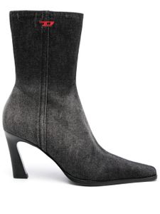 Diesel bottines D-Allas Bt 95 mm en jean - Noir