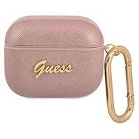 Guess Saffiano Script AirPods 3 Hoesje - Roze - thumbnail