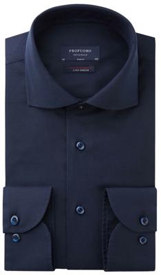 Profuomo Overhemd High Performance Navy Slim Fit
