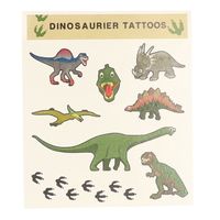 Tattoo stickers dinosaurussen 8x stuks - thumbnail