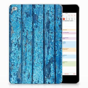 Apple iPad Mini 4 | Mini 5 (2019) Silicone Tablet Hoes Wood Blue