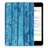 Apple iPad Mini 4 | Mini 5 (2019) Silicone Tablet Hoes Wood Blue - thumbnail