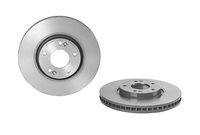 Remschijf COATED DISC LINE BREMBO, Remschijftype: Binnen geventileerd, u.a. für Hyundai, KIA