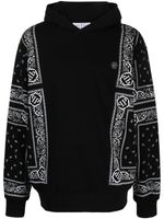 Philipp Plein hoodie à imprimé bandana - Noir - thumbnail