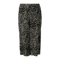 Tom Tailor My True Me cropped straight fit culotte met all over print zwart/petrol/lichtgeel