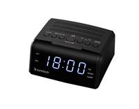 Sunstech FRD35U wekkerradio met dubbel alarm, LED-display, FM, USB, hoofdtelefoonaansluiting, zwart