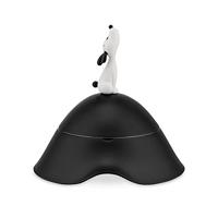 Di Alessi Lulà Hondenbak met deksel in 18/10 roestvrij staal en thermoplastische hars, zwart, 21,2 cm (1er Pack)