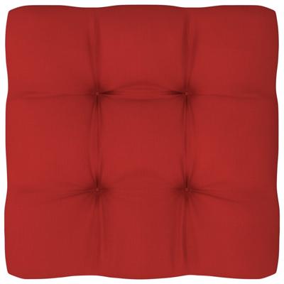 vidaXL Bankkussen pallet 80x80x10 cm rood