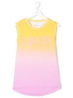 Alberta Ferretti Kids débardeur I Love You à détail de slogan pailleté - Jaune