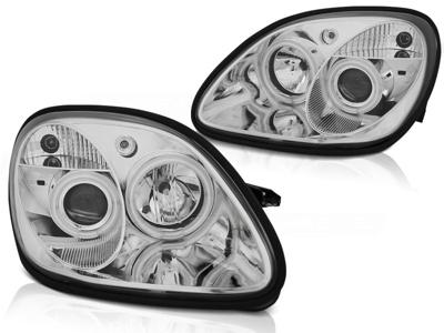 Tuning-Tec Koplampen dual halo rims MERCEDES R170 SLK 04 96-04 ANGEL EYES CCFL CHROOM