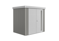 Metalen berging Neo - Dubbele deur - Kwartsgrijs/zilver - 1B (236x180 cm)