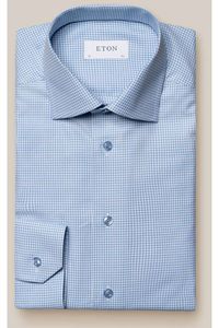 ETON Contemporary Fit Overhemd blauw, Vichy ruit